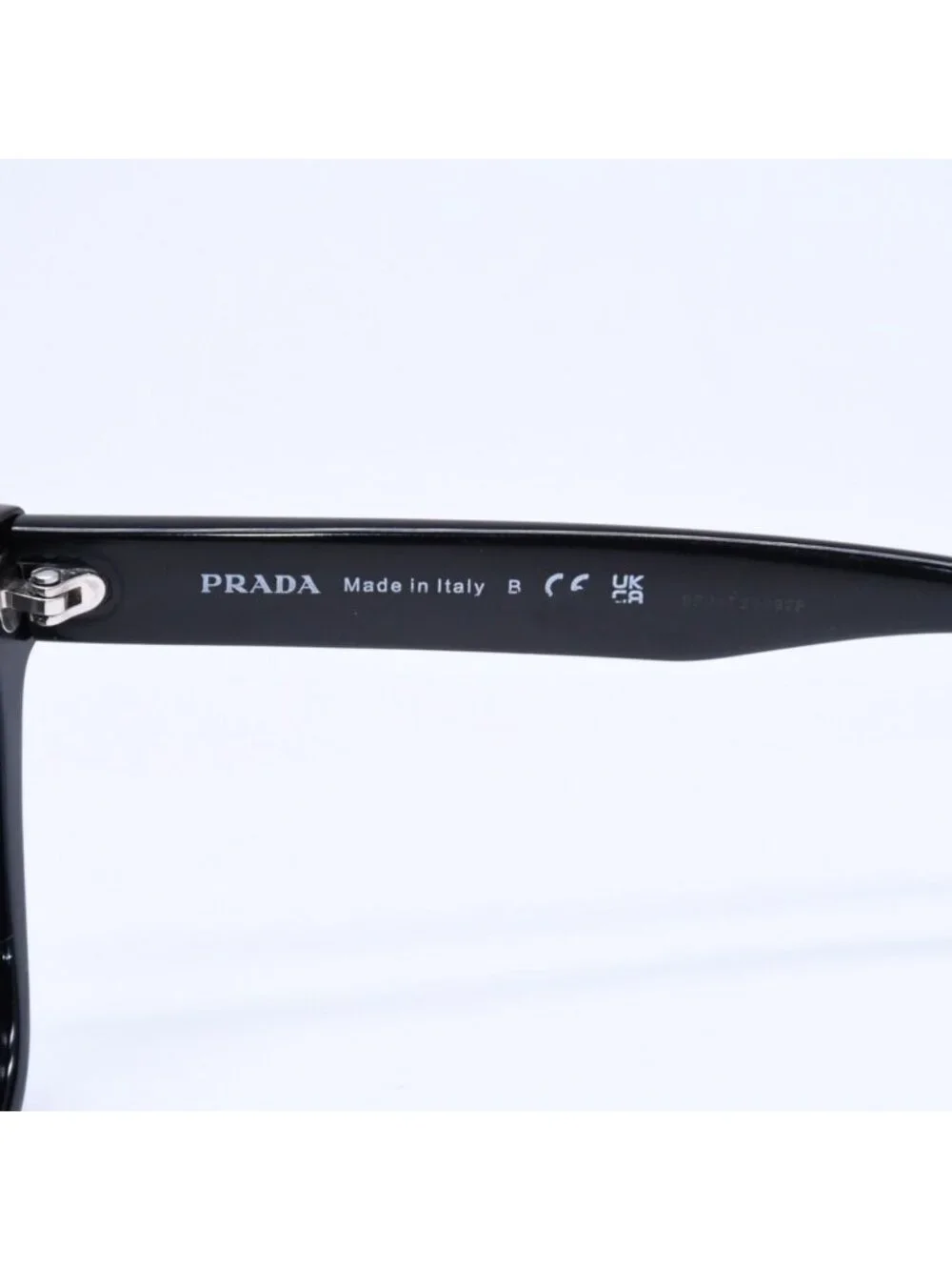 Prada Sunglasses Eyewear Cat Eye 19 Black Silver Logo